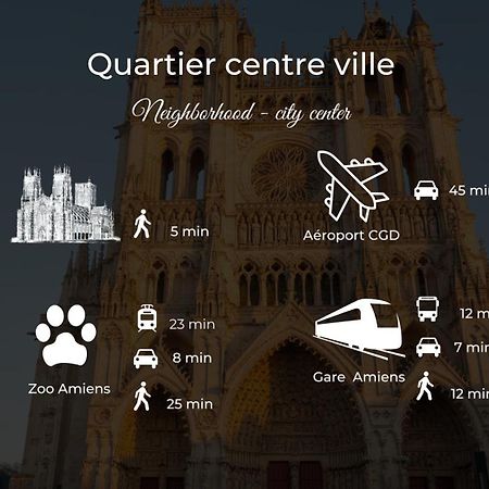 Le Jardin Secret D'Amiens Hypercentre Cathedrale, Parking Lejlighed Eksteriør billede